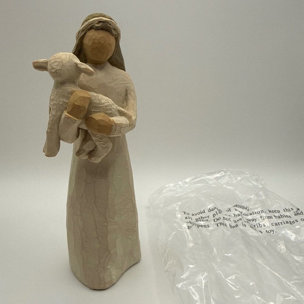 Willow Tree Nativity Shepherd & Lamb Figurine Vtg Demdaco 1999 Susan Lordi 7"